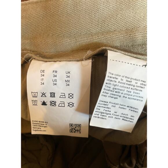 HUGO BOSS Schino Shorts Mens Casual Khaki Chino Size 34 Slim Fit - Picture 5 of 8